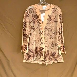 NEW Parsley & Sage ~ Rose Mesh One Button Shrug